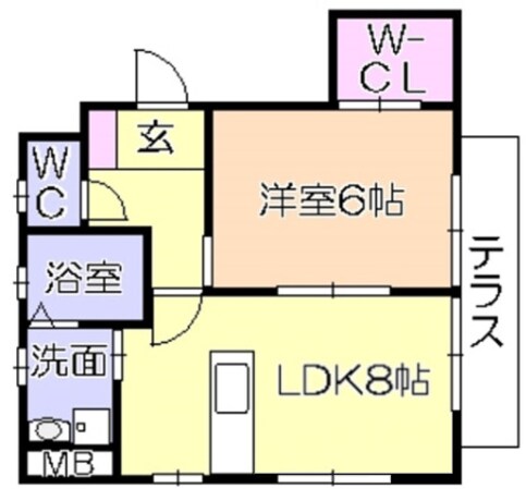 ソレイユ津福の物件間取画像